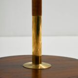 Teak and brass floor lamp