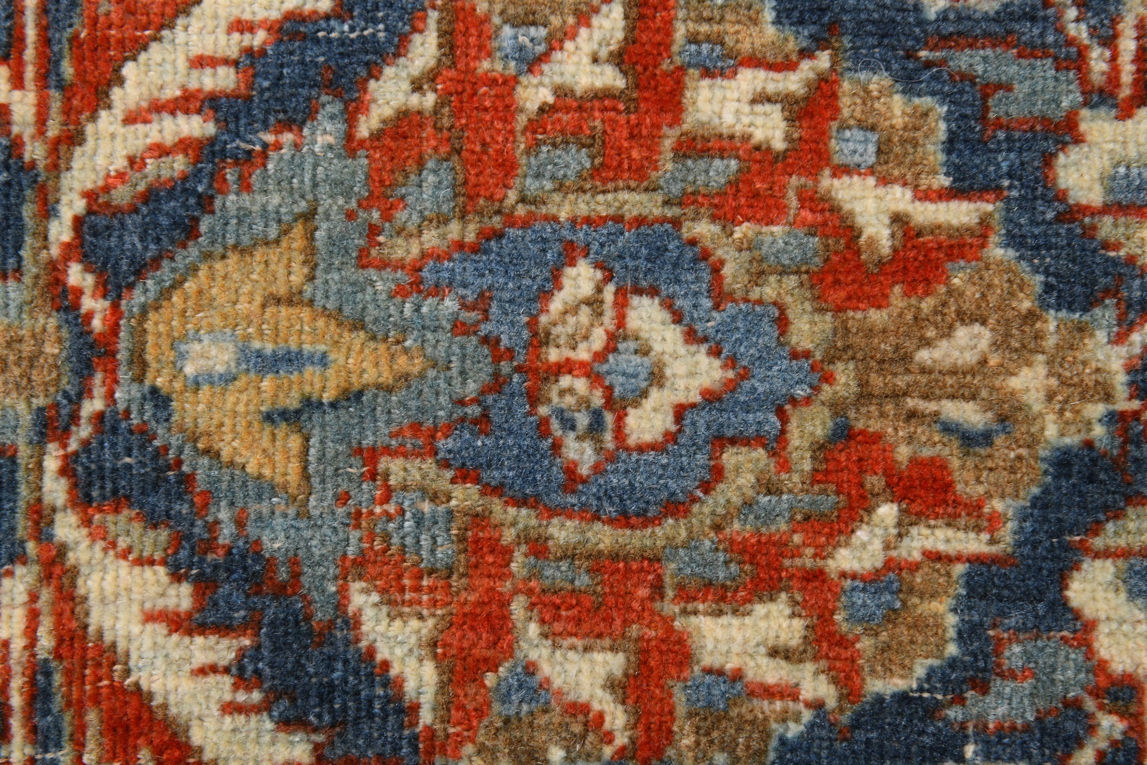 2x7 Navy Blue & Red Persian Runner Rug, 60x208Cm