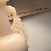 Glass lamp, 2M fabric cable, cotton lampshade