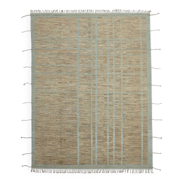 Tapis turc contemporain noué à la main, 282 cm x 372 cm, en laine marron