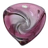 Vase Wave Val-Saint-Lambert ruby submerged design Delvenne 1950