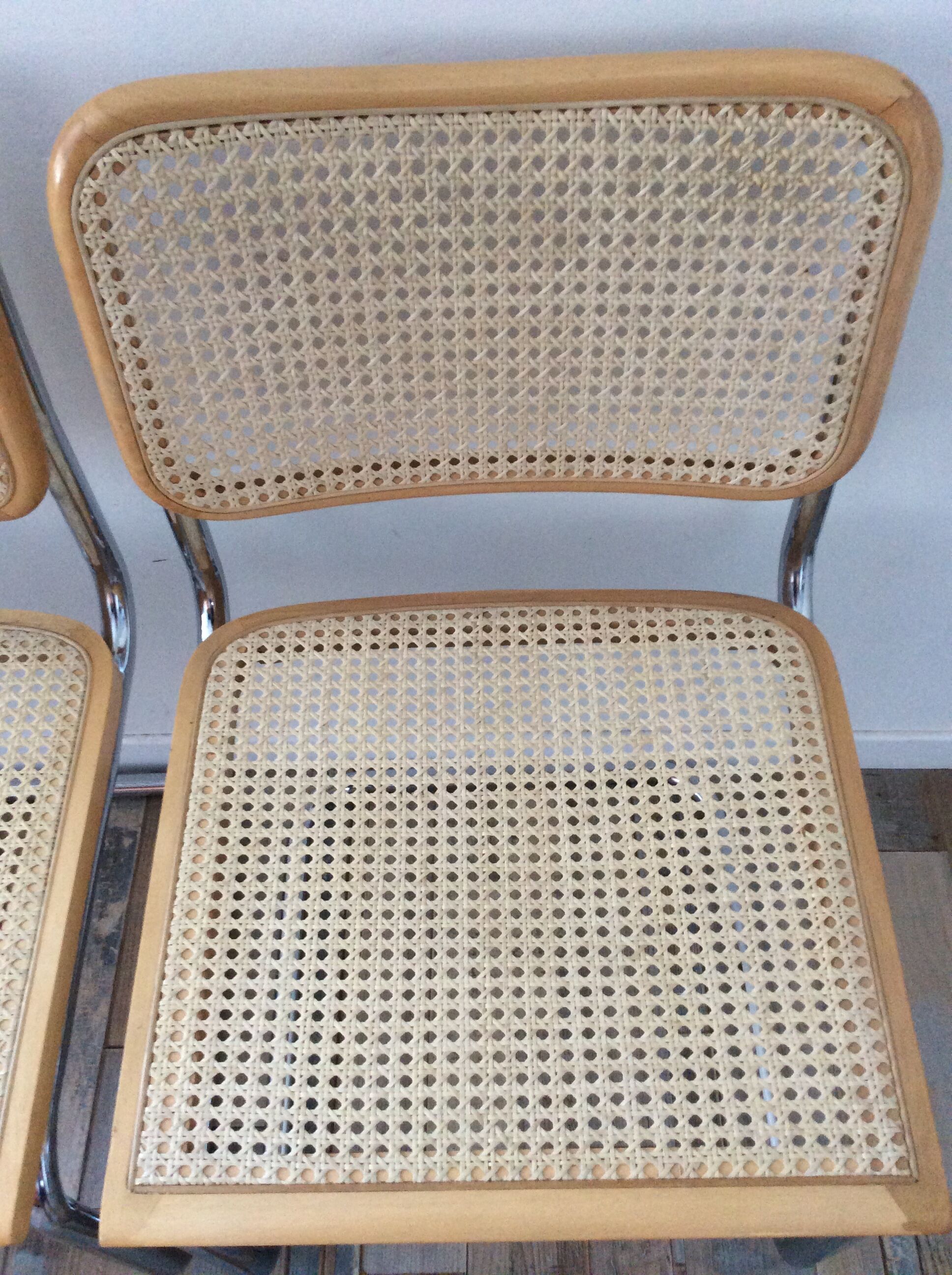 Pair of chairs Marcel Breuer Cesca B32