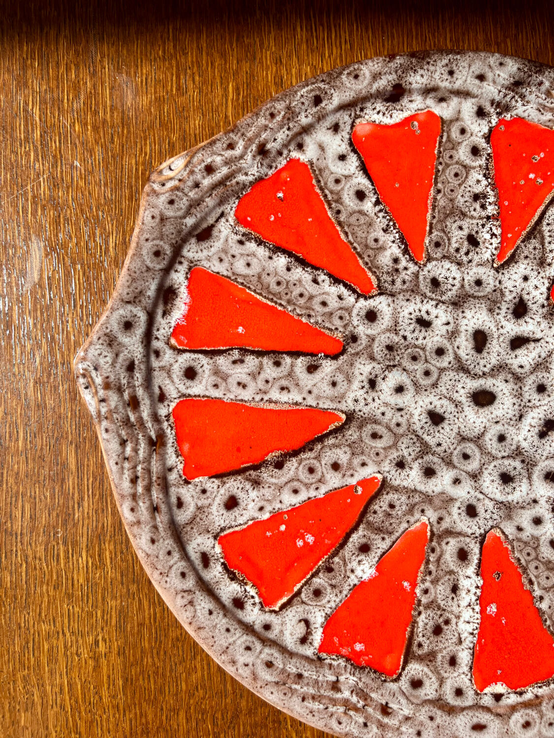 Vintage ceramic plate Vallauris style