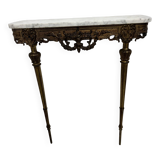 Louis XVI style console in gilded bronze, 20th century