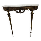 Louis XVI style console in gilded bronze, 20th century