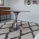 Table pied tulipe chromé années 70