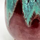 Vase CAB (Ceramics of Art from Bordeaux), turquoise green and red glaze.