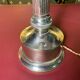Table lamp Empire style chrome metal 1970