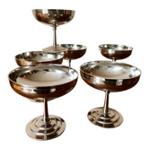 6 art deco stainless steel cups Rémy Letang