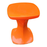Orange seventies stool/ vintage/ decoration
