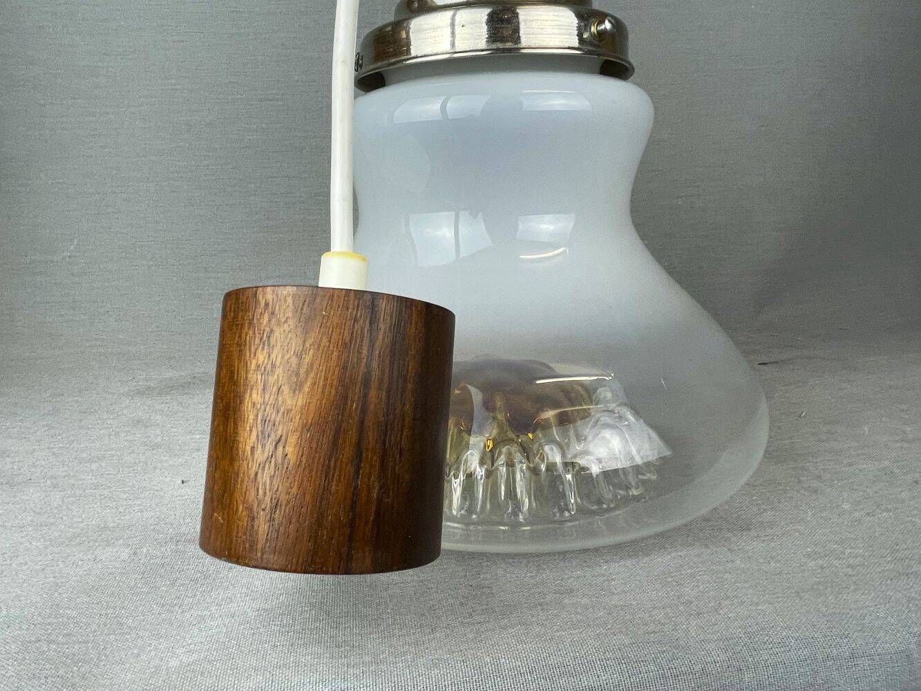Mazzega style Art glass pear shaped hanging lamp 1970s