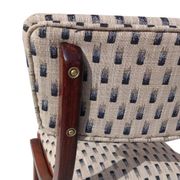 Mid-Century Modern Bumerang Chair, light cream white jacquard, Poland, 1960s
