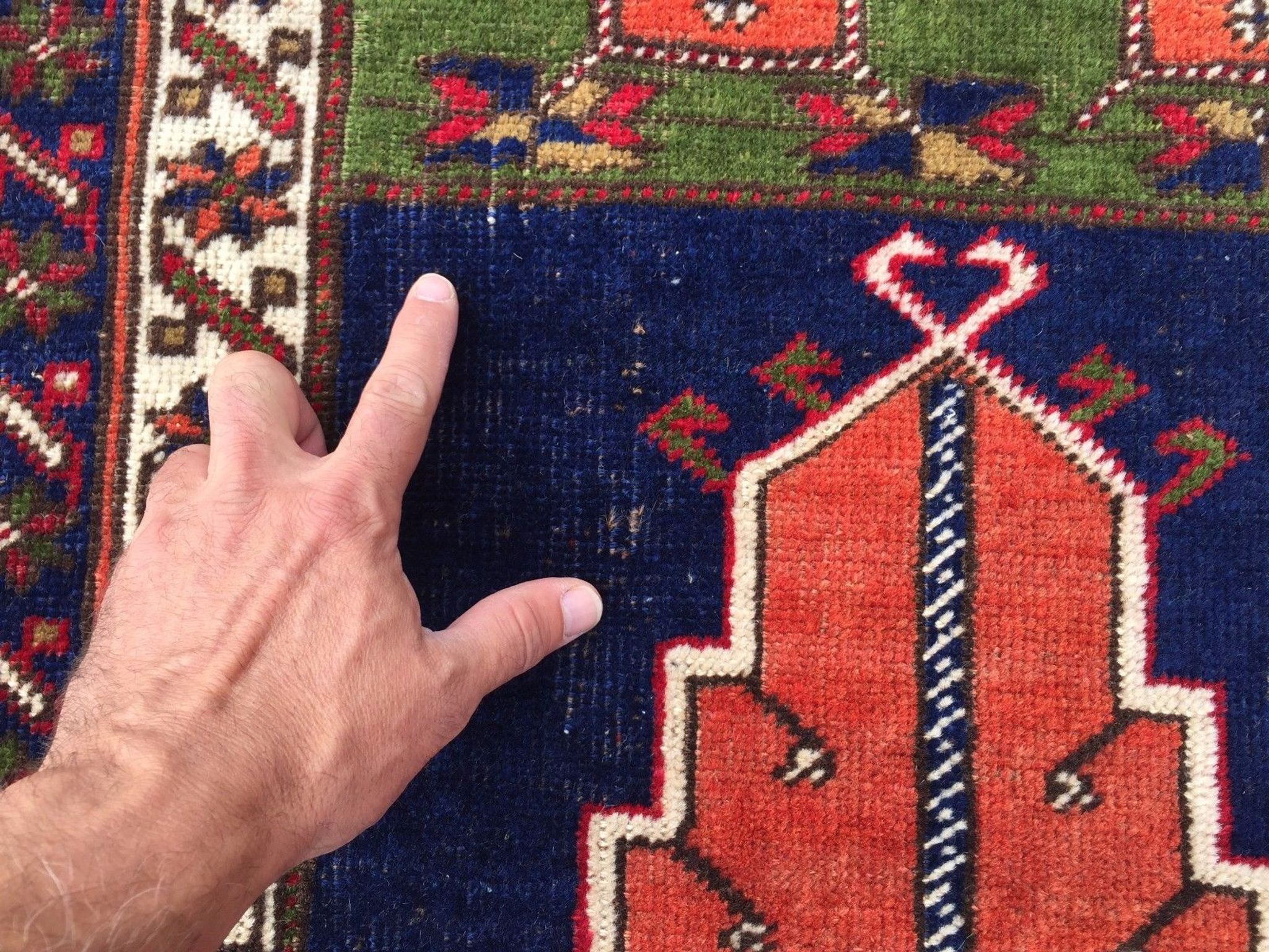 Turkish Prayer Rug vegetable dye 175x115cm