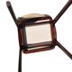 Chaise, cuir crème clair, pologne, 1960s