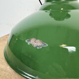 Industrial Green Enamel Factory Pendant Lamp, 1960s