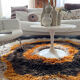 Round carpet wool flower 70 200cm
