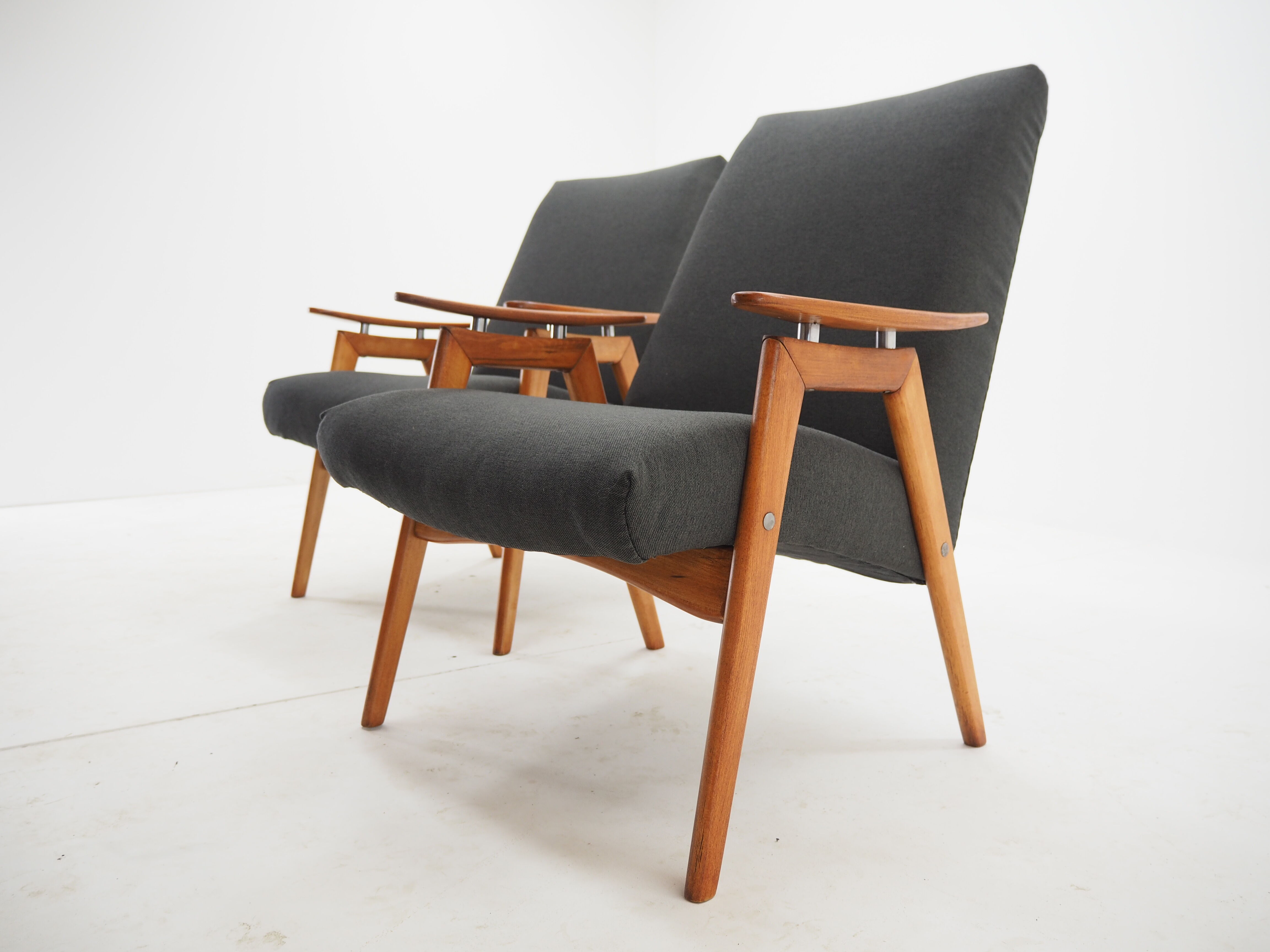 Pair of midcentury armchairs Czechoslovakia 1960s