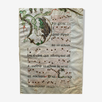 Antiphonary page XVIIIth Renaissance