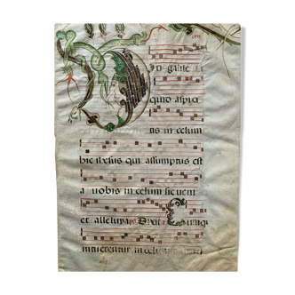 Page d’antiphonaire XVIIIème renaissance