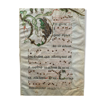 Antiphonary page XVIIIth Renaissance
