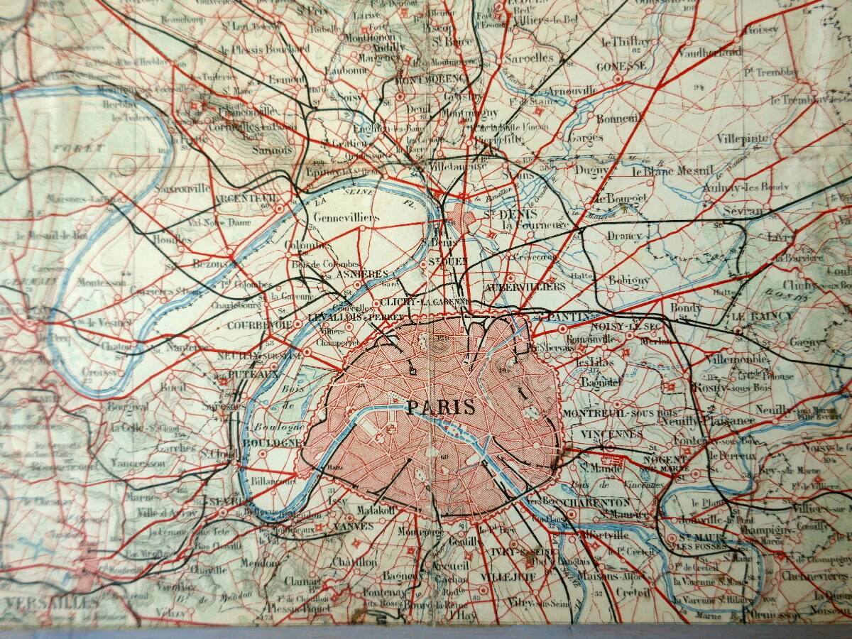 Old Map General Staff 1912 - Paris Beauvais Soissons Montmirail