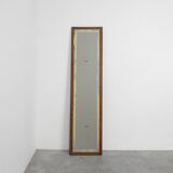 Miroir belge Art Déco en bois avec verre vieilli, vers 1930