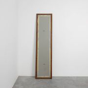 Miroir belge Art Déco en bois avec verre vieilli, vers 1930