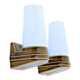 Pair of wall sconces "Bernadotte" model 6080 in ochre porcelain by Sigvard Bernadotte for Ifö - 1960