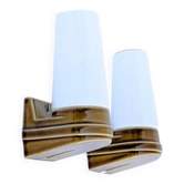 Paire d'appliques murales "Bernadotte" modèle 6080 en porcelaine ocre par Sigvard Bernadotte pour Ifö - 1960