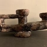Brutalist ceramic candle holder