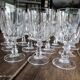 Set of 12 vintage wine glasses in chiseled crystal