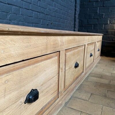 Large oak TV furniture