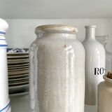 Beige glazed stoneware pot