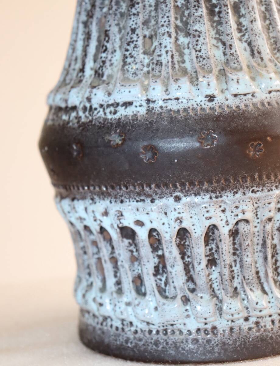 Glazed earthenware vase