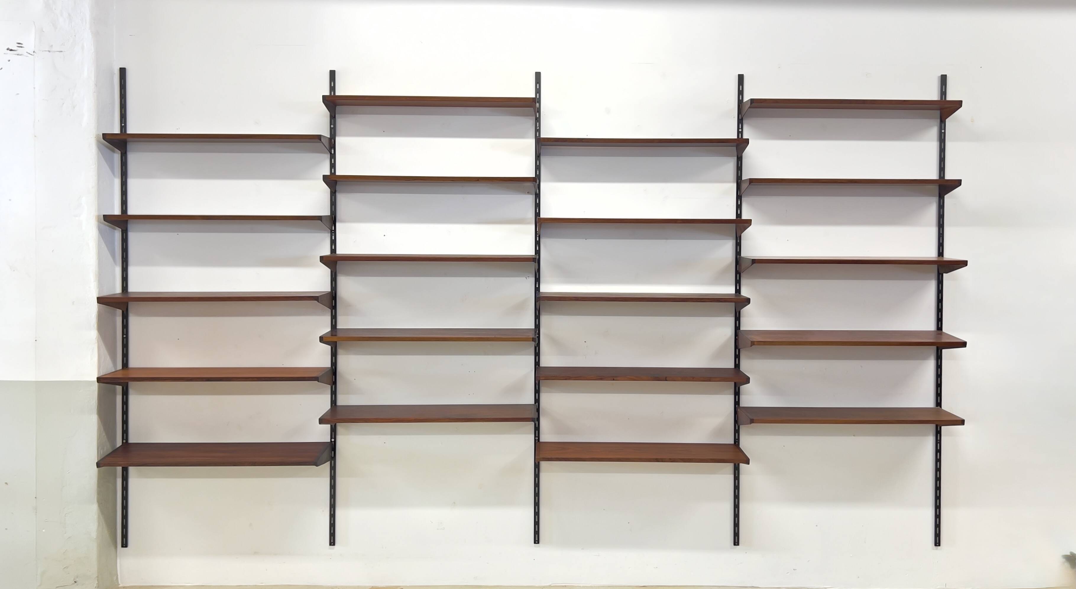 Rosewood Modular Wall System By Kai Kristiansen For Feldballes