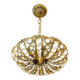 Suspension vintage Palwa en laiton massif & cristal