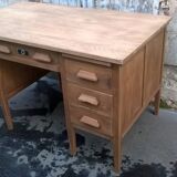 Minister's desk in solid raw oak from the 1930s