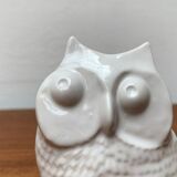 Danish mid-century ceramic owl sculpture by Søholm, 1960s.