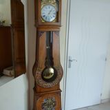 Polychrome comtoise clock of flowers