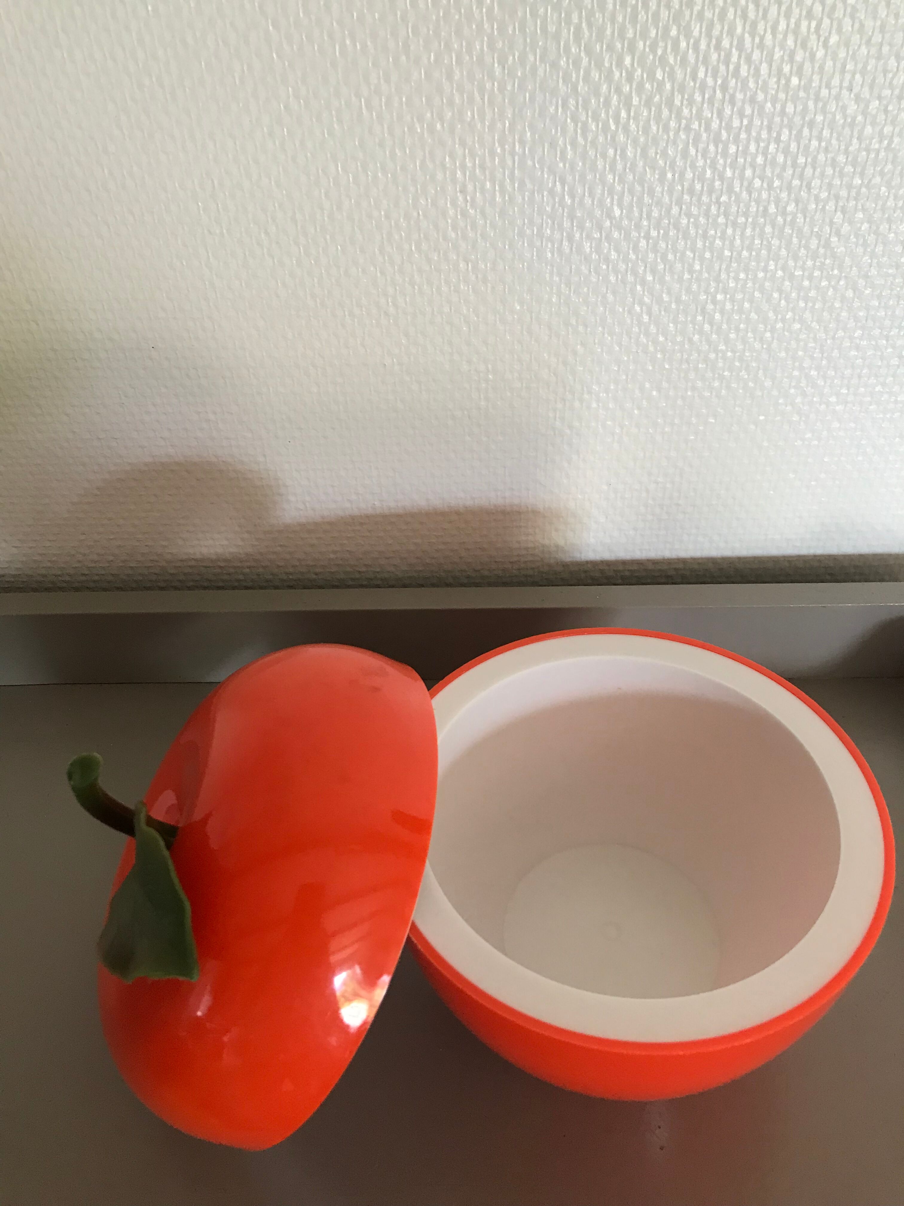 Orange vintage glacon bucket