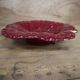 Verceram burgundy leaf salad bowl or fruit basket with gold edging