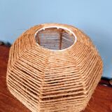 Vintage rope tripod lamp, 60s