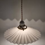 Opaline glass pendant light