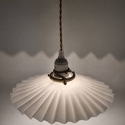 Opaline glass pendant light