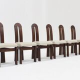 Vintage brutalist dining chairs, set of 6