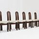 Vintage brutalist dining chairs, set of 6