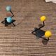 Pair of coat racks two hooks