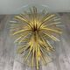 Gold metal and glass coffee table, 20th century, in the style of Robert Goos.