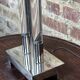 Designer lamp in chrome metal and Altuglass 1990s Ht 85 cm