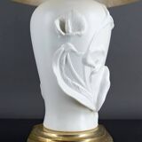 Biscuit porcelain lamp, "Calla Lily", by Nicholas Berbenczy, 1986